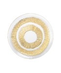 Assiette plate dorée en verre 28x28x2.5cm - soleil