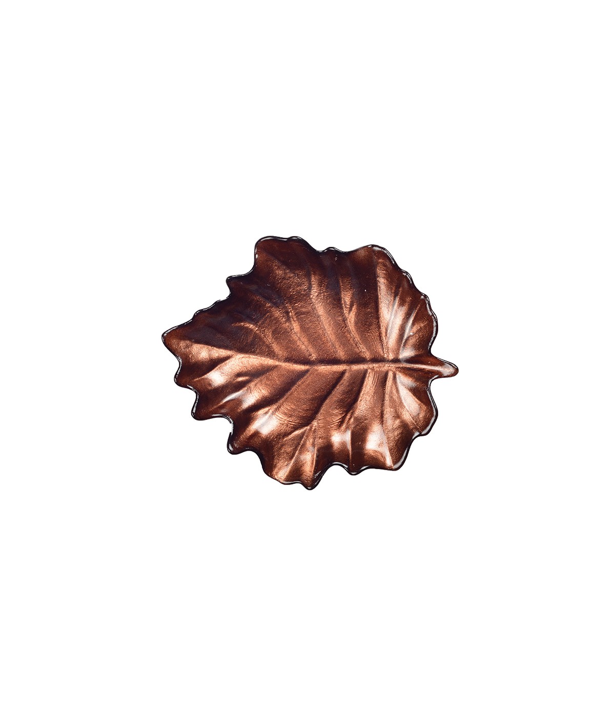 Brown leaf bowl 21x22x3cm