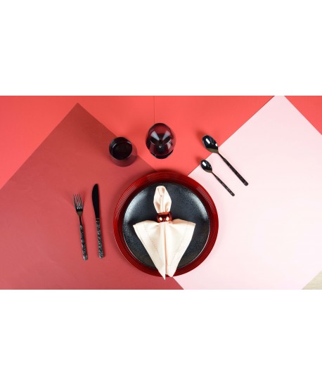 Black wine glasses – set of 6