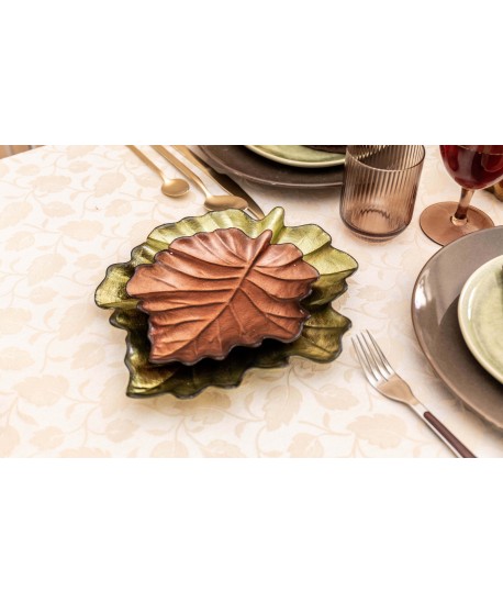 Brown leaf bowl 21x22x3cm