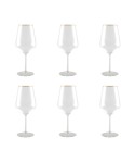 Matte gold-edged wine glasses – set of 6