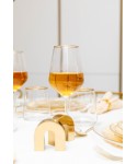 Matte gold-edged wine glasses – set of 6