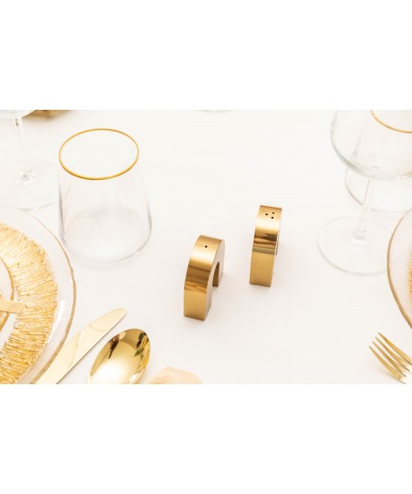 Verres à eau bord doré mat - lot de 6