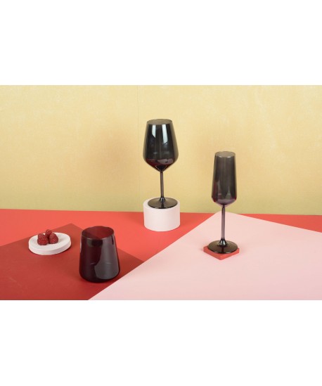 Black wine glasses – set of 6