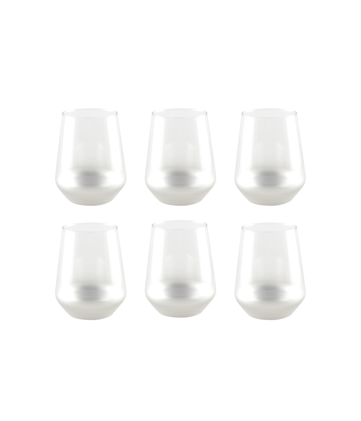Verres à eau argent glow - lot de 6