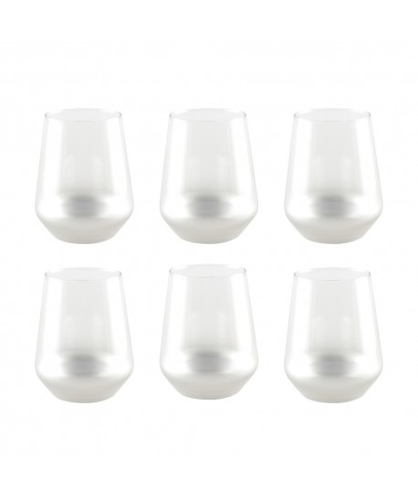 Verres à eau argent glow - lot de 6