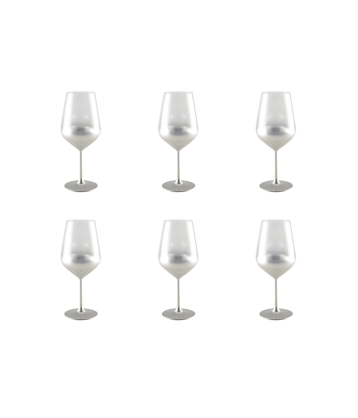 Verres à vin argent glow - lot de 6