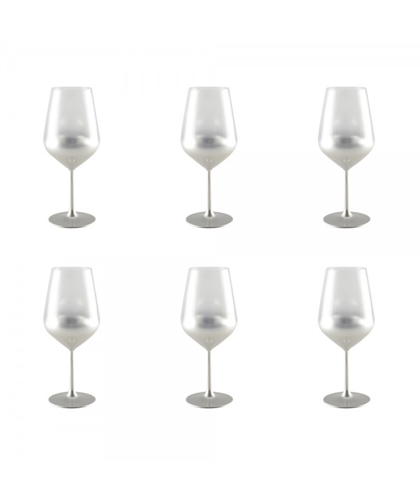 Silver glow wine glasses – set of 6