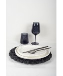Black wine glasses – set of 6