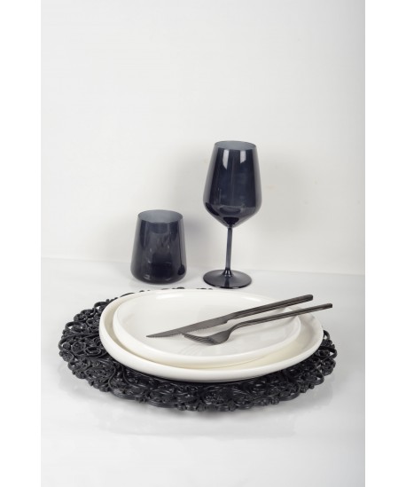 Black wine glasses – set of 6