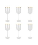 Gold-edged wine glasses Nish – set of 6
