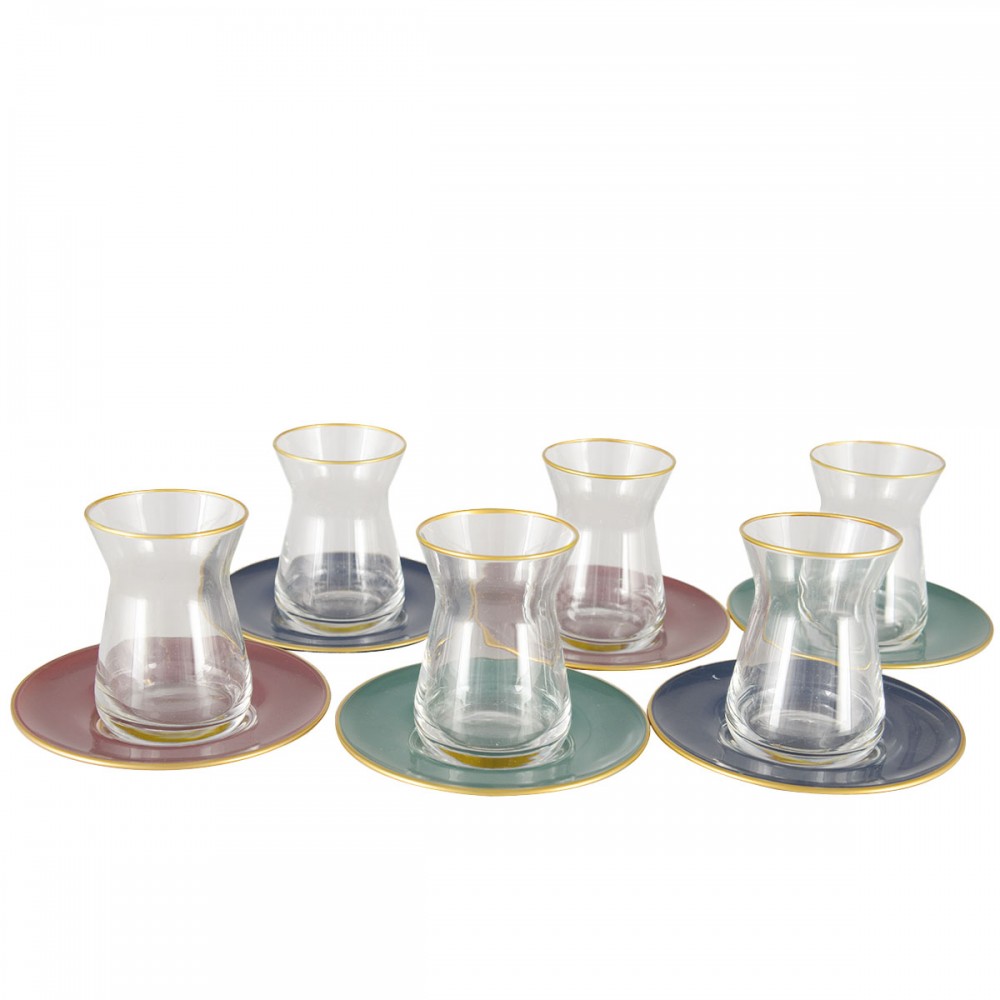 Elegant tea cups & saucers – set of 6