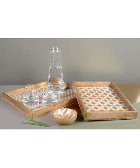 Carafe bord doré mat h28cm