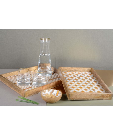 Verres à eau bord doré mat - lot de 6