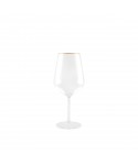 Matte gold-edged wine glasses – set of 6
