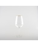 Matte gold-edged wine glasses – set of 6