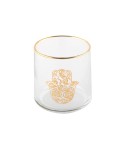 Verres à eau main de fatma et œil doré - lot de 4