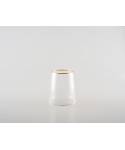 Verres à eau bord doré mat - lot de 6
