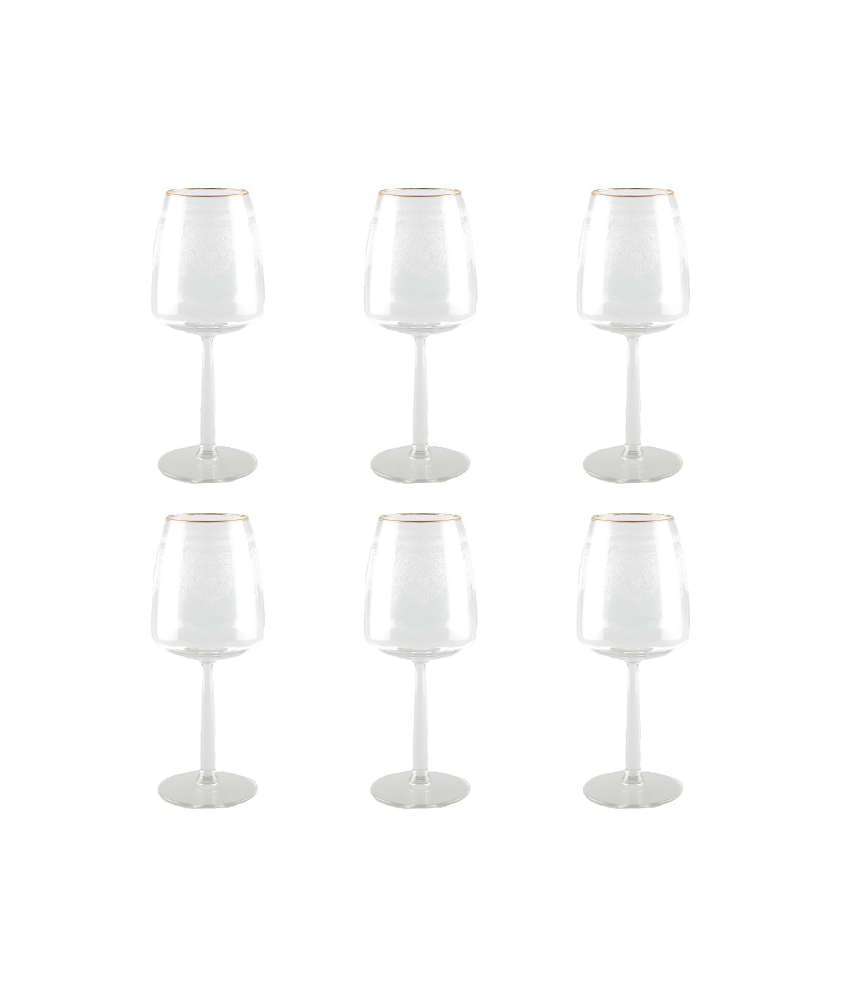 Verres à vin arabesque - lot de 6