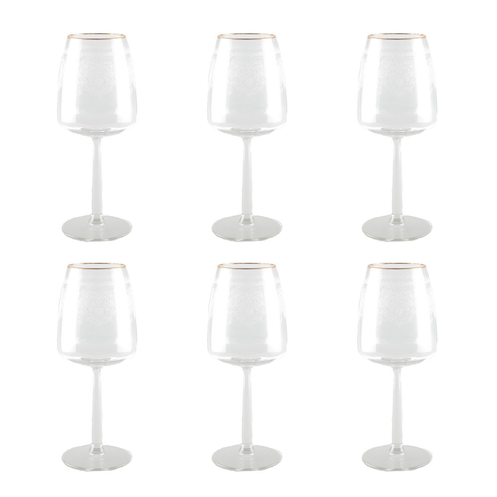 Verres à vin arabesque - lot de 6