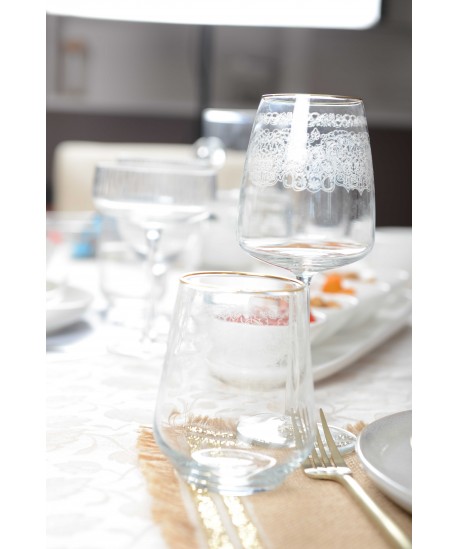Verres à vin arabesque - lot de 6