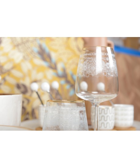 Verres à vin arabesque - lot de 6