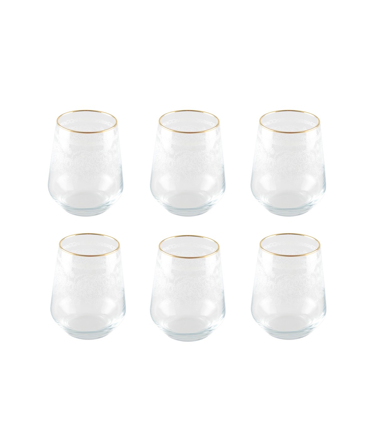 Verres à eau arabesque - lot de 6