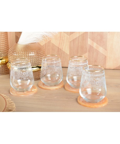 Verres à eau arabesque - lot de 6