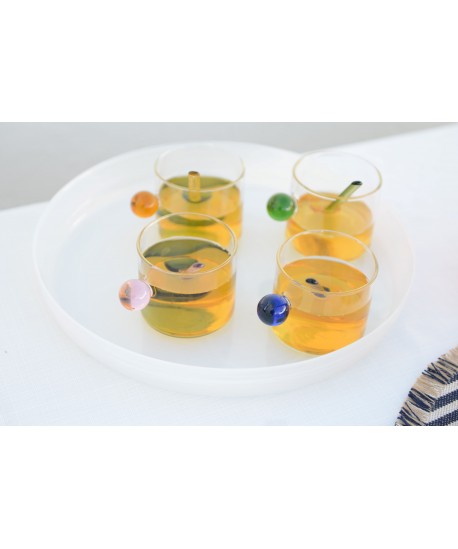 White glass tray 34.5x34.5x4.5cm