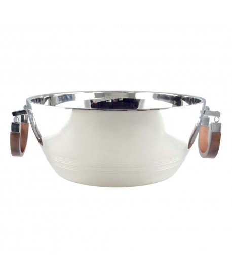 Seau à champagne double paroi avec anse en bois 48x48x20cm