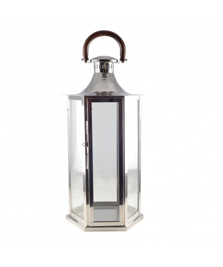 Lanterne en verre petit modèle 33x28x70cm