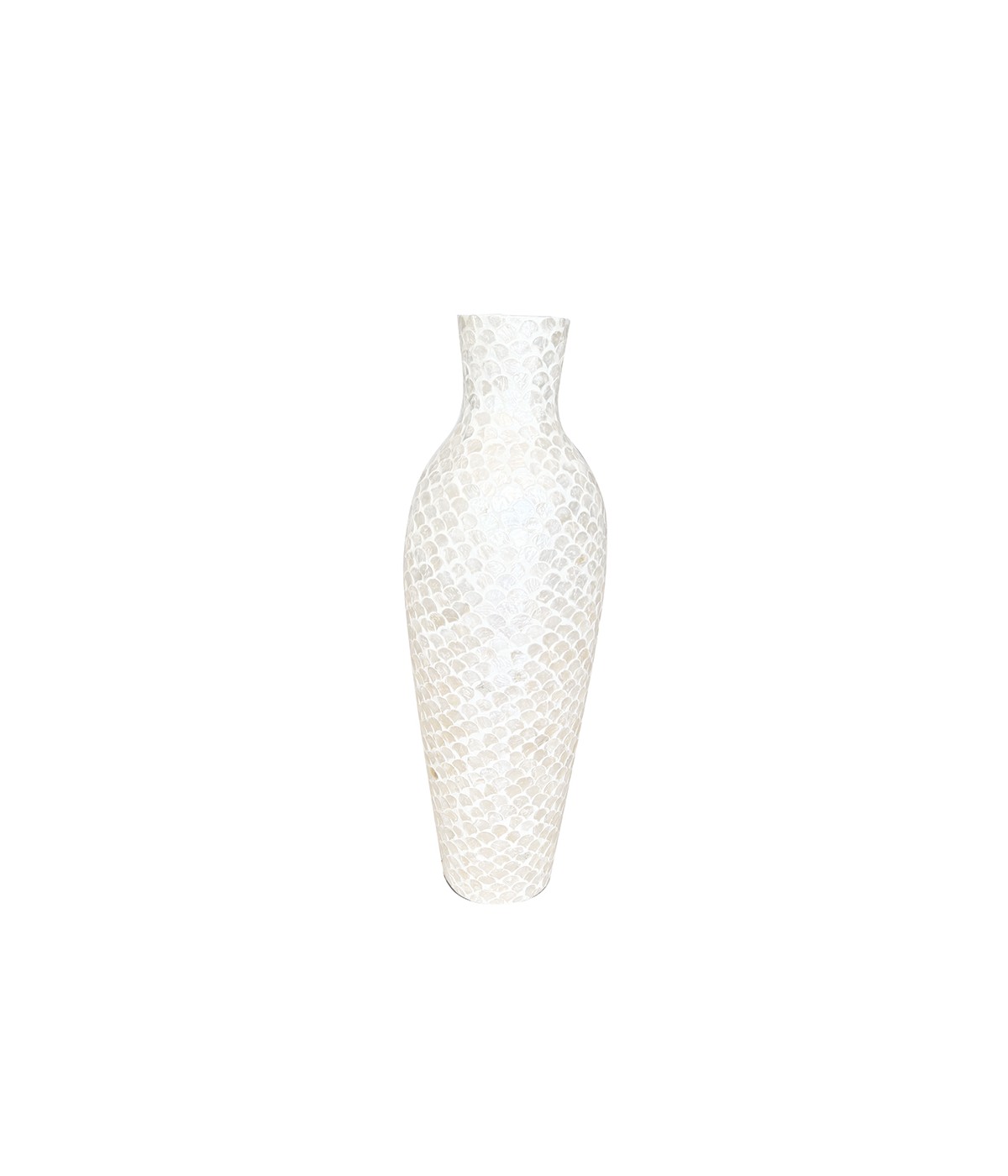 Vase blanc nacré h70cm