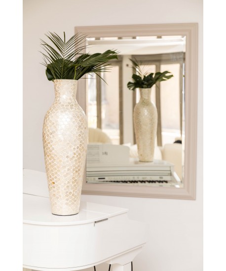 Vase blanc nacré h70cm