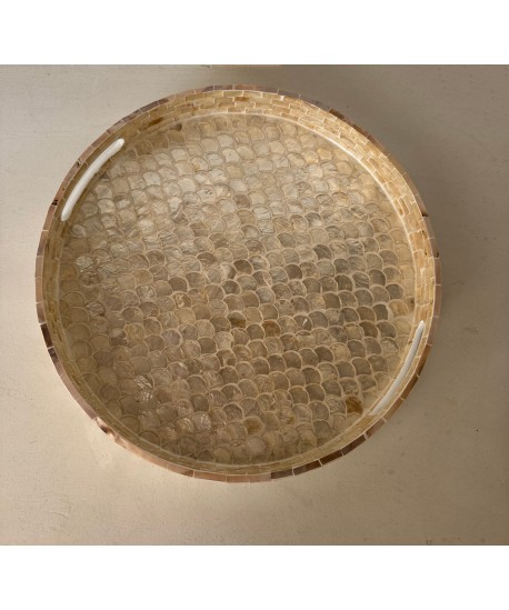 Pearl white tray 40x40x5cm