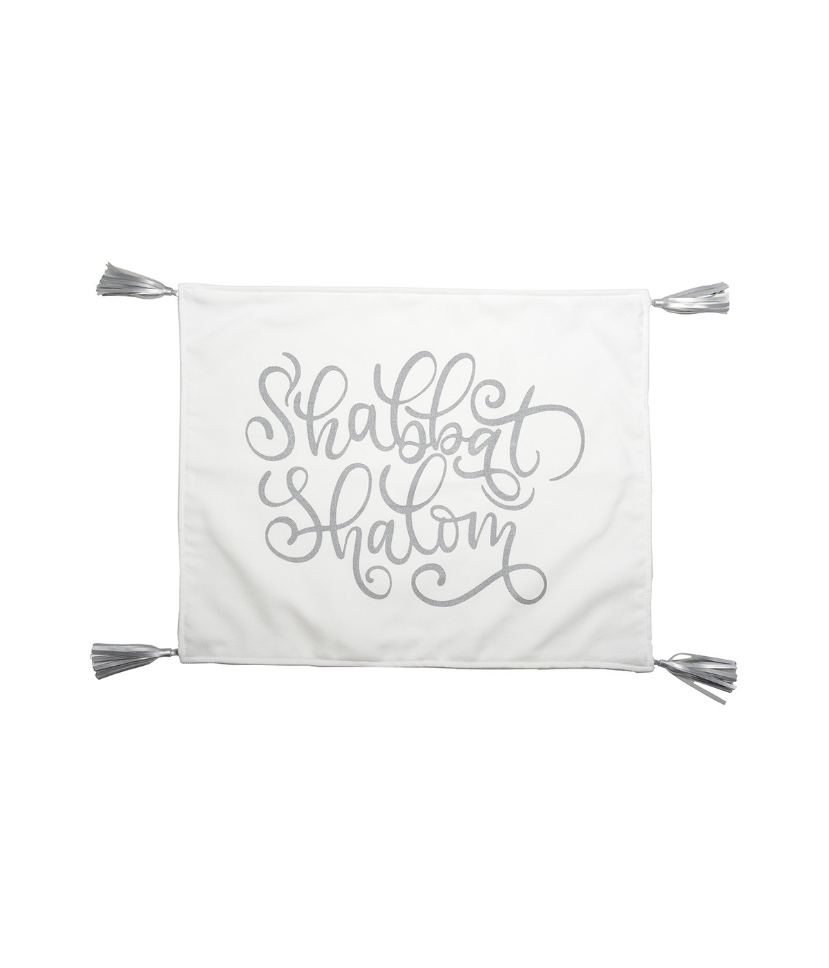 Couvre pains pompom argent 40x50cm