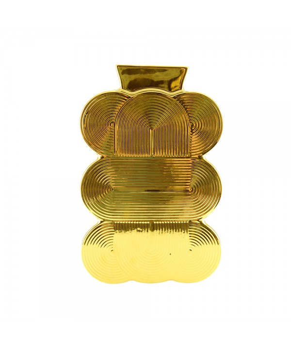 Vase doré brillant moyen modèle 16.5x7x25cm