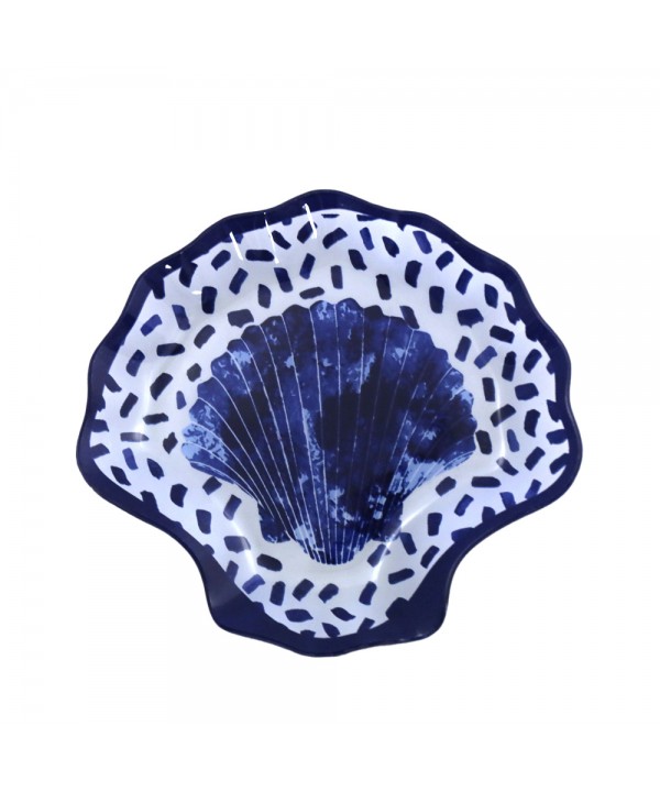 Coupelle bleue coquille Saint-Jacques 15.6x16.8x1.7cm - lot de 6