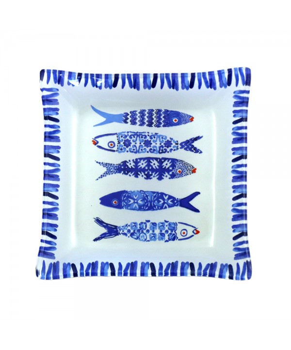 Coupelle creuse poisson 11.5x11.5x1.8cm - lot de 6