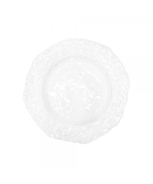 Assiette plate transparente 27cm