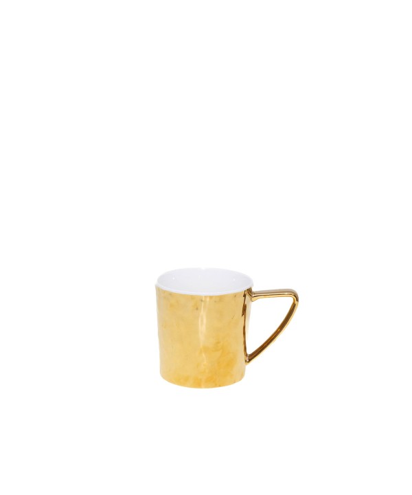 White and gold porcelain mug 340ml