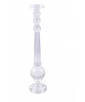 Rounded glass candle holder H.60cm