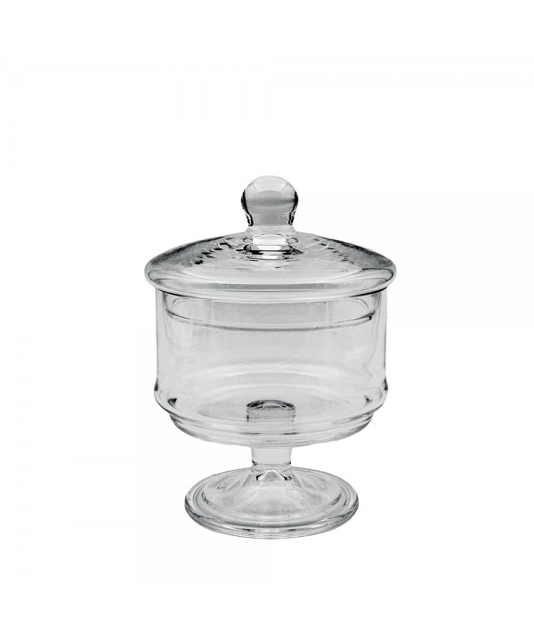 Bonbonnière en verre 12x12x16cm