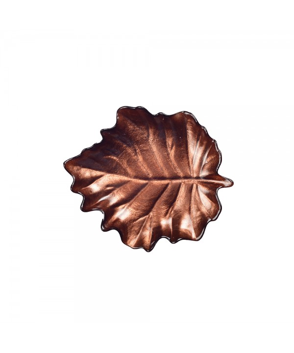 Coupelle feuille marron 21x22x3cm