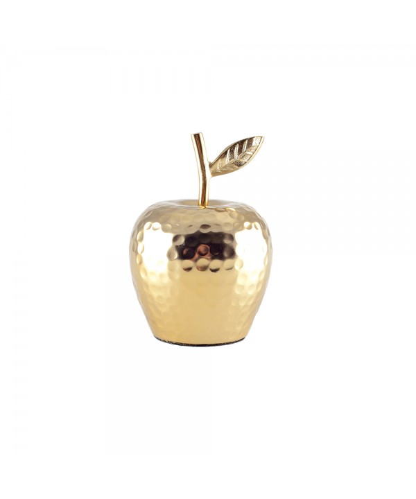 Decorative golden apple 11x11x15cm