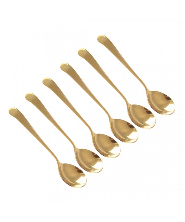 Cuillères à dessert dorées - lot de 6
