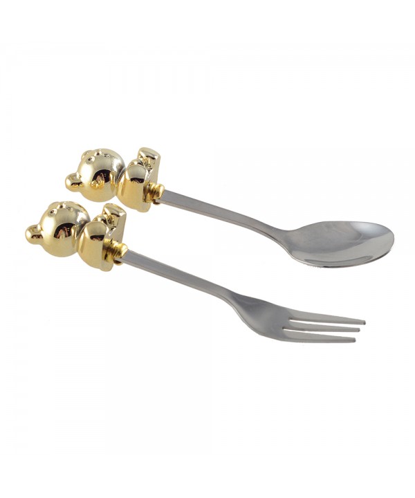 Bear spoon and fork - set of 2