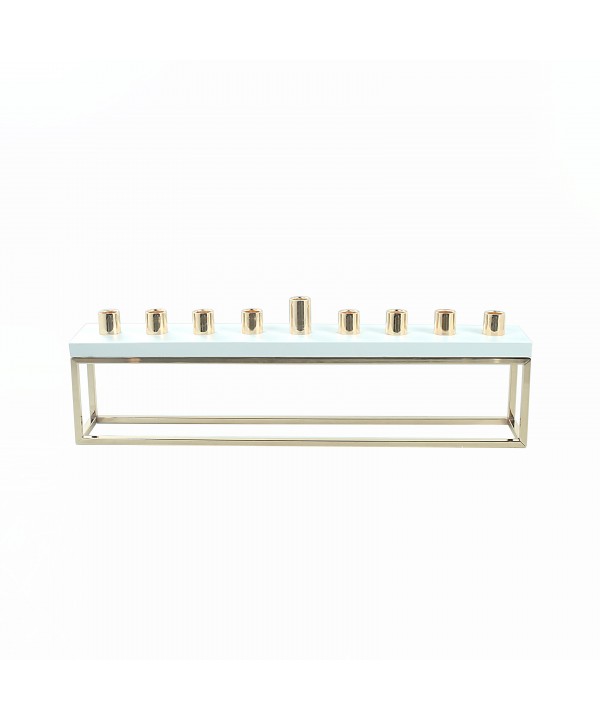 Rectangular golden menorah h.20cm