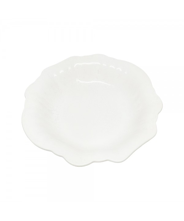 White floral porcelain soup plate 21.5cm