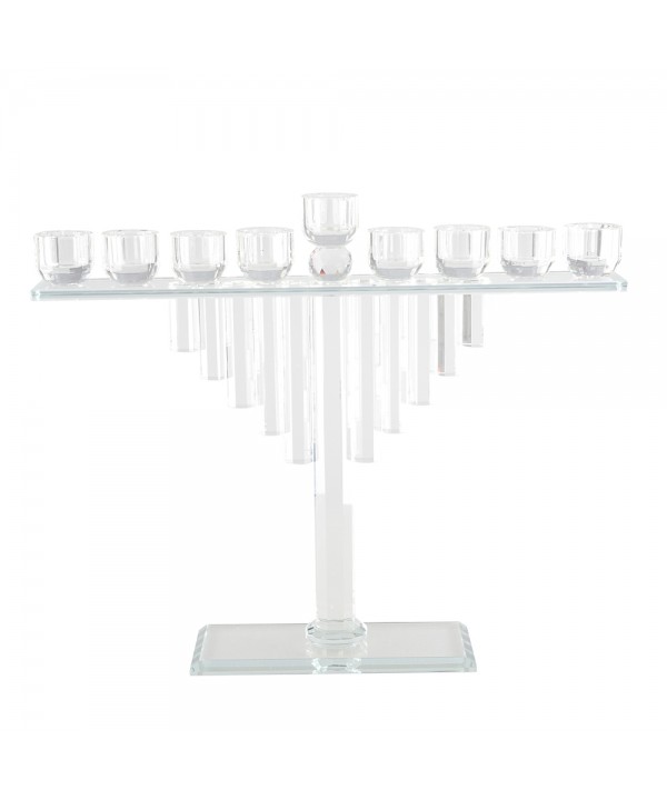 Crystal glass menorah 40x8x33cm