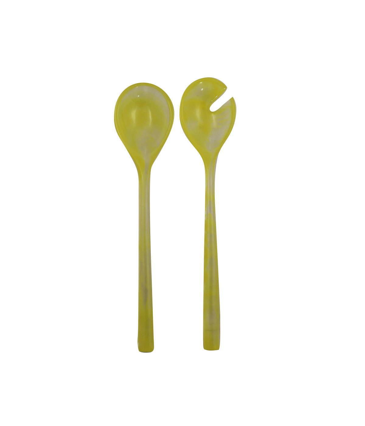Yellow resin salad servers